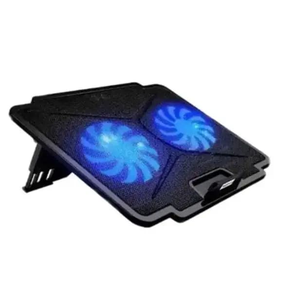 Speed-X N99 Laptop Cooling Pad 2 Fan Cooling Pad with Two USB Ports And Light
