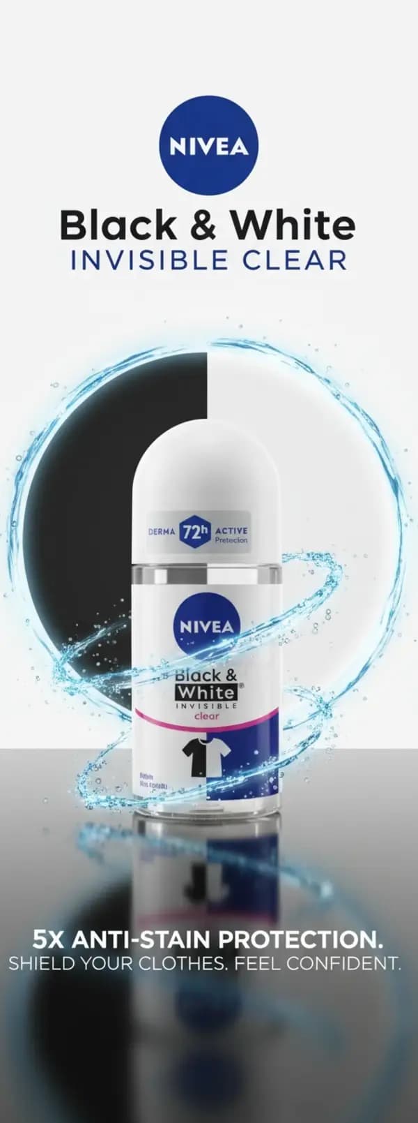 Nivea Black & White Invisible Clear deodorant