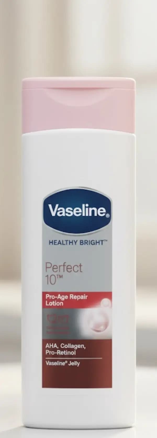 Vaseline Healthy Bright Perfect 10 Pro-Age Repair Lotion.