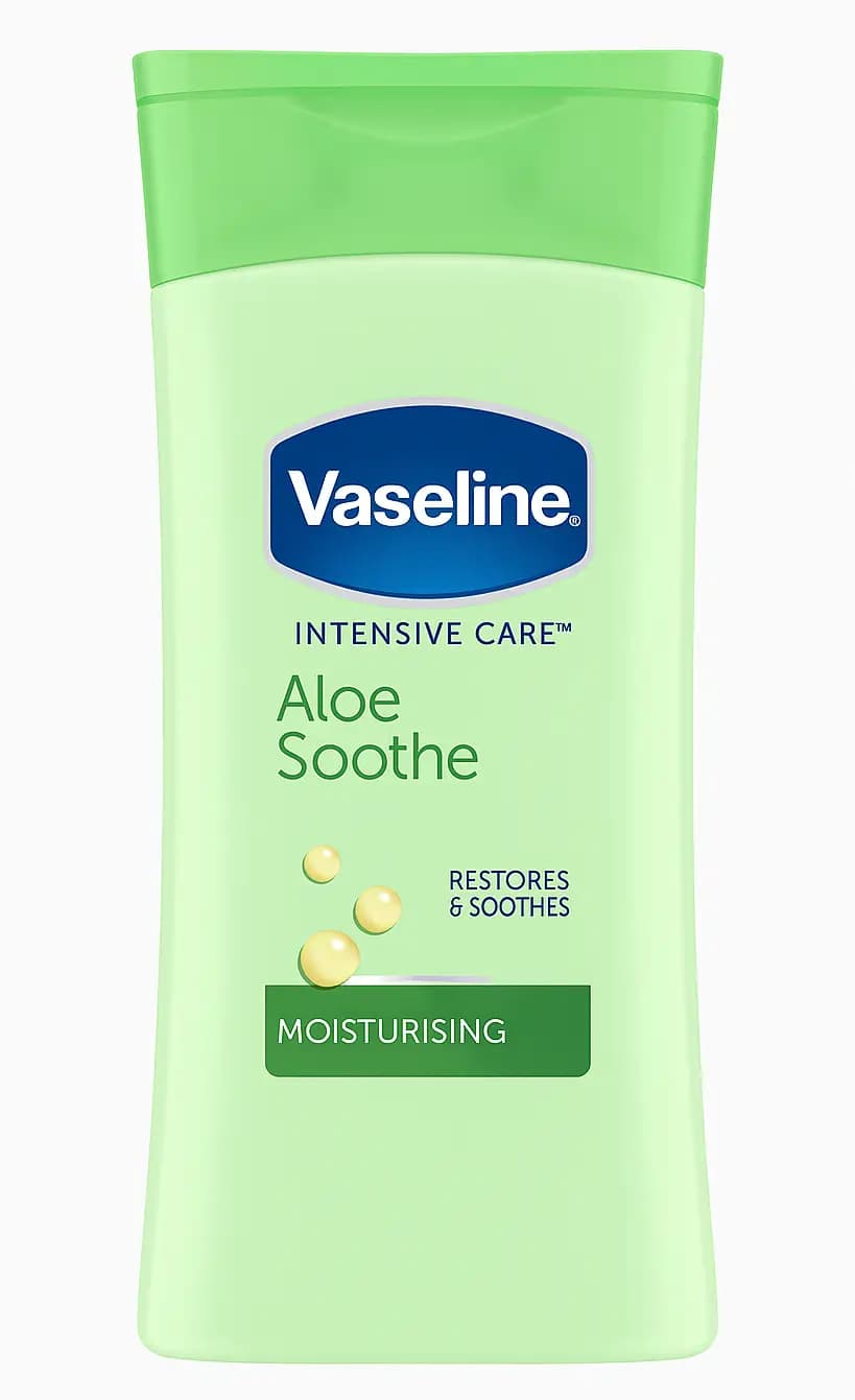 Vaseline Intensive Care Aloe Smooth Moisturizing Lotion.